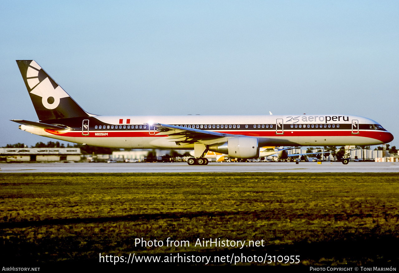 Aircraft Photo of N809AM | Boeing 757-2Q8 | AeroPeru | AirHistory.net #310955