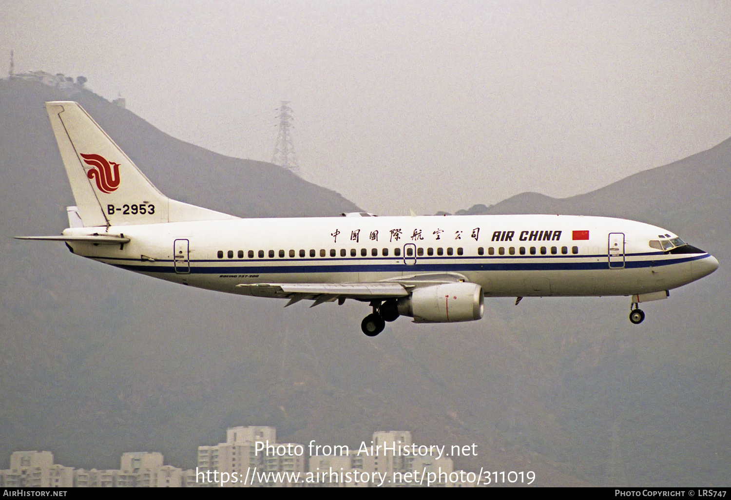 Aircraft Photo of B-2953 | Boeing 737-3J6 | Air China | AirHistory.net #311019