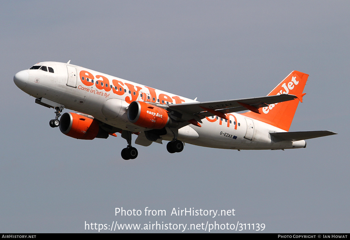 Aircraft Photo of G-EZAX | Airbus A319-111 | EasyJet | AirHistory.net #311139