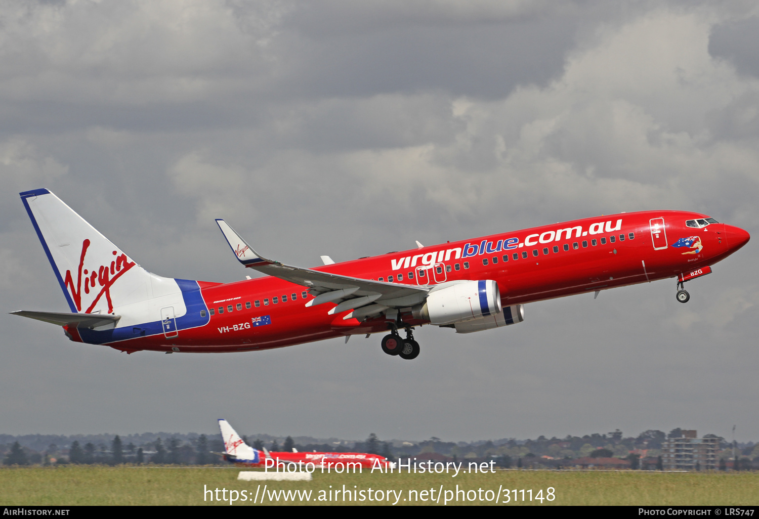 Aircraft Photo of VH-BZG | Boeing 737-8FE | Virgin Blue Airlines | AirHistory.net #311148