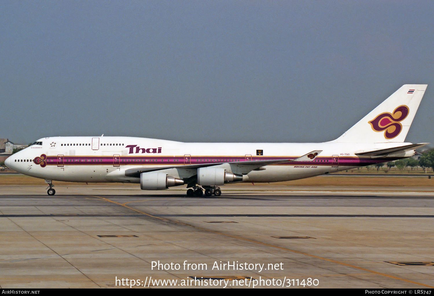 Aircraft Photo of HS-TGO | Boeing 747-4D7 | Thai Airways International | AirHistory.net #311480