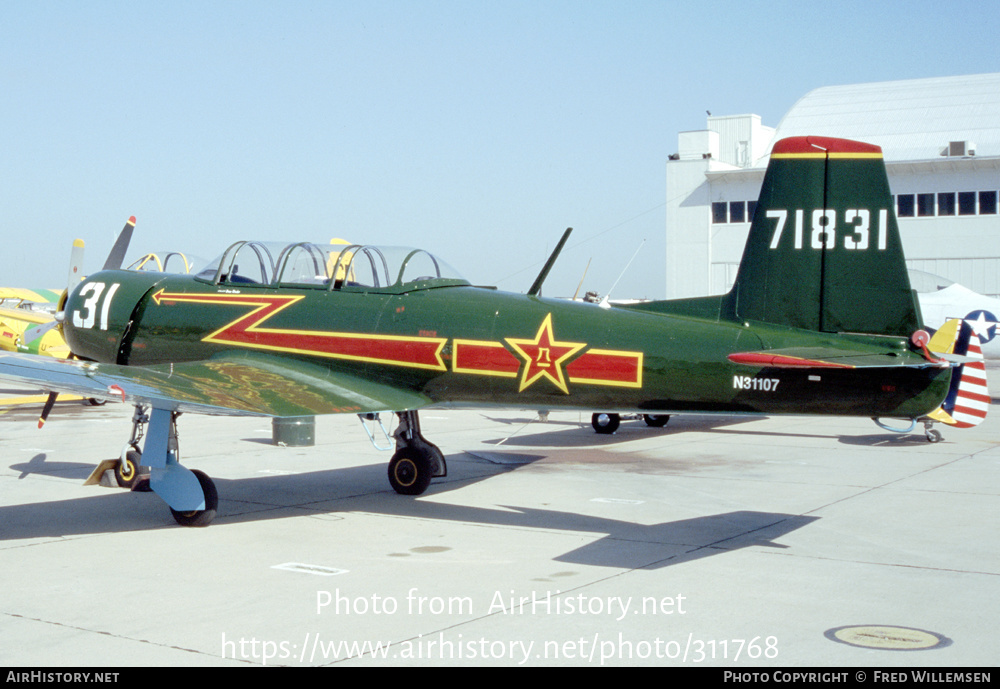 Aircraft Photo of N31107 | Nanchang CJ-6A | China - Air Force | AirHistory.net #311768