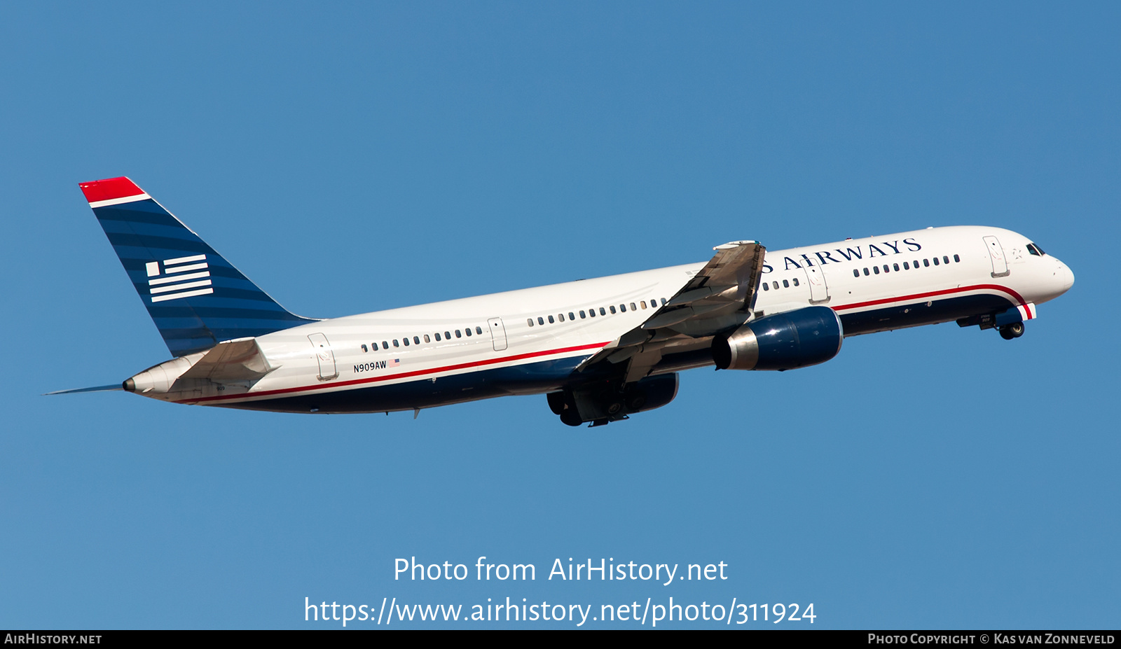 Aircraft Photo of N909AW | Boeing 757-2G7 | US Airways | AirHistory.net #311924