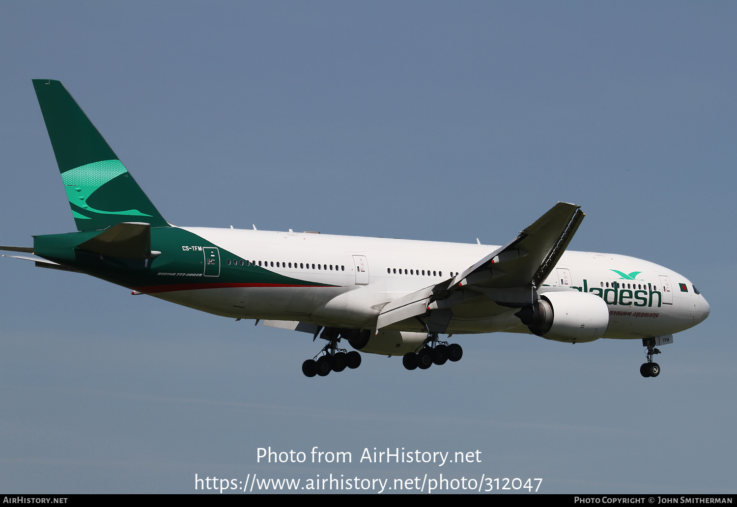 Aircraft Photo of CS-TFM | Boeing 777-212/ER | Biman Bangladesh Airlines | AirHistory.net #312047