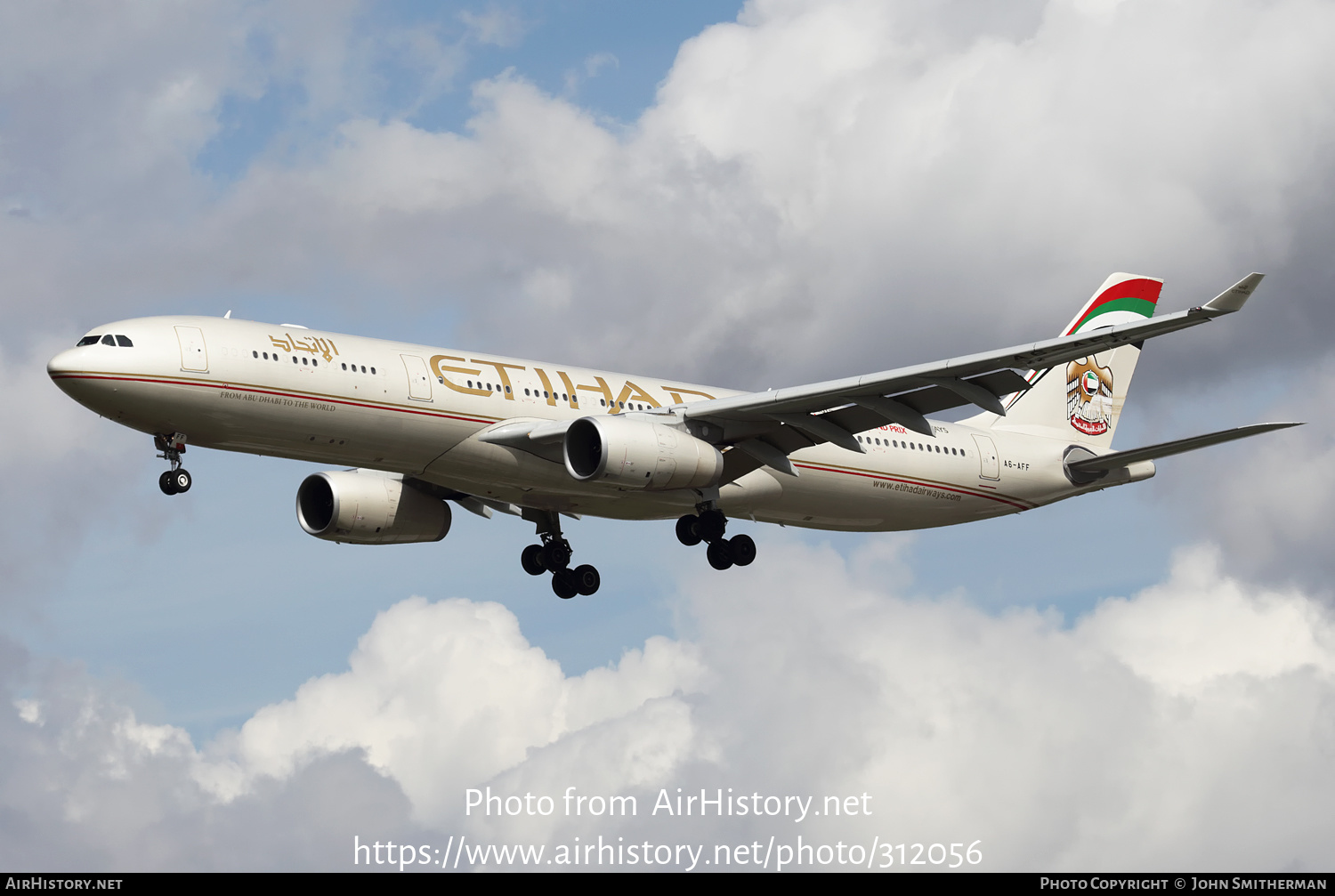 Aircraft Photo of A6-AFF | Airbus A330-343 | Etihad Airways | AirHistory.net #312056