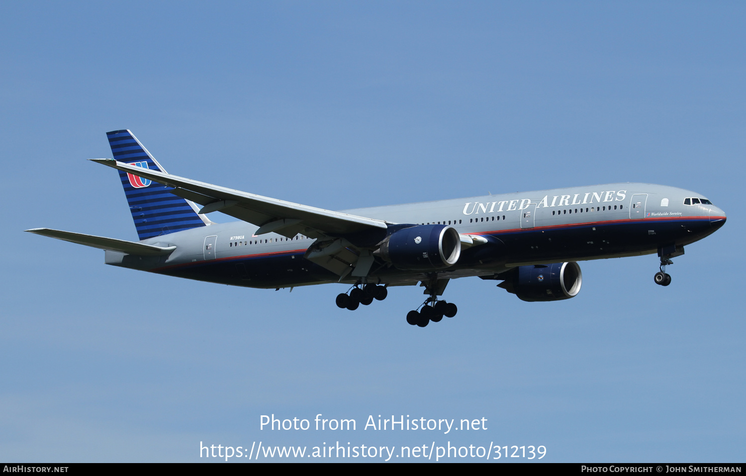 Aircraft Photo of N798UA | Boeing 777-222/ER | United Airlines | AirHistory.net #312139