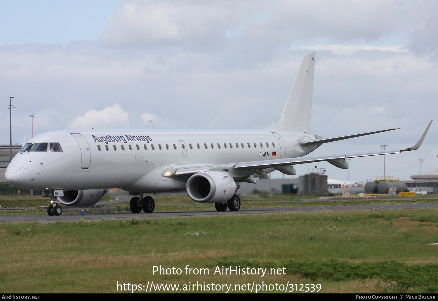 Aircraft Photo of D-AEMF | Embraer 190LR (ERJ-190-100LR) | Augsburg Airways | AirHistory.net #312539