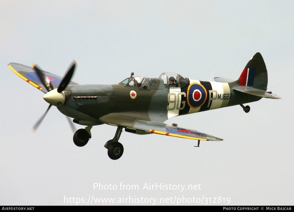 Aircraft Photo of G-BMSB / MJ627 | Supermarine 509 Spitfire T9 | UK - Air Force | AirHistory.net #312819