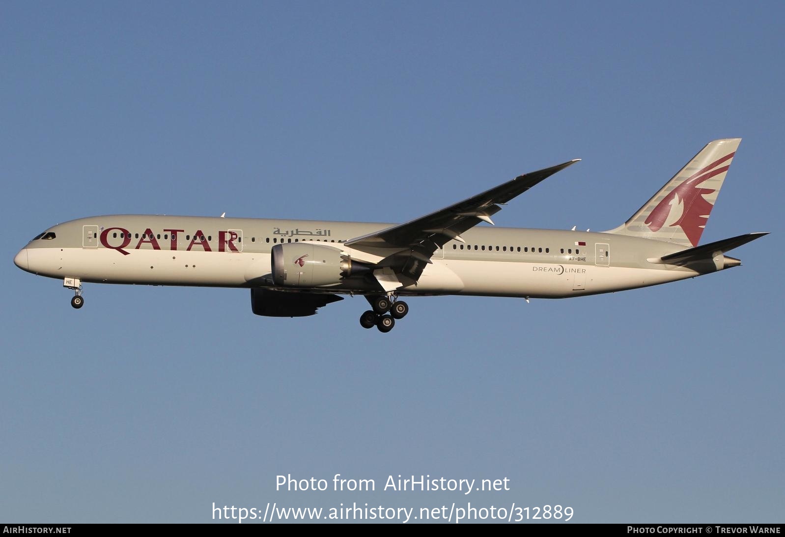 Aircraft Photo of A7-BHE | Boeing 787-9 Dreamliner | Qatar Airways | AirHistory.net #312889