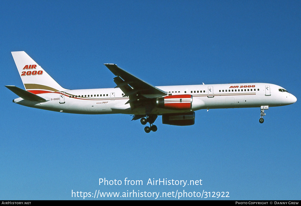 Aircraft Photo of G-OOOH | Boeing 757-23A | Air 2000 | AirHistory.net #312922