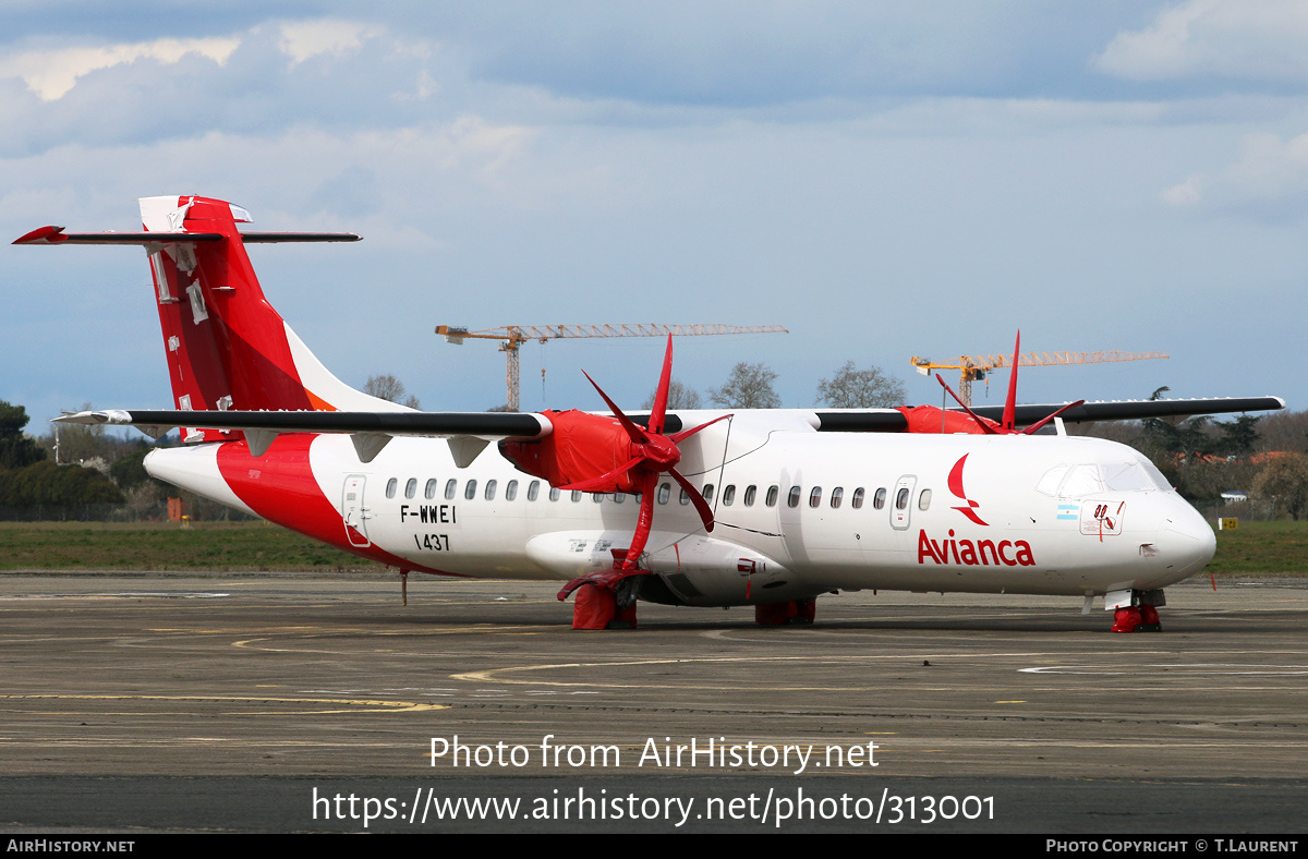 Aircraft Photo of F-WWEI | ATR ATR-72-600 (ATR-72-212A) | Avianca | AirHistory.net #313001