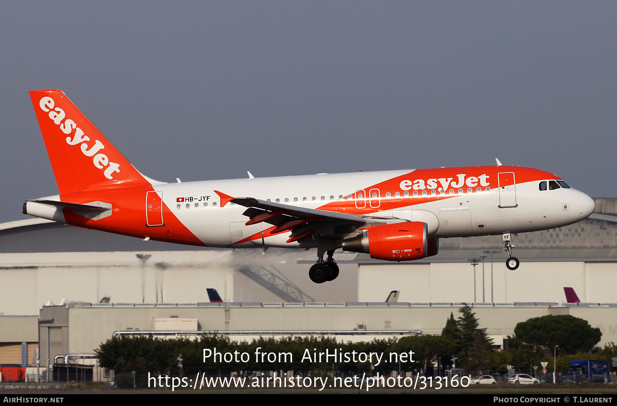 Aircraft Photo of HB-JYF | Airbus A319-111 | EasyJet | AirHistory.net #313160