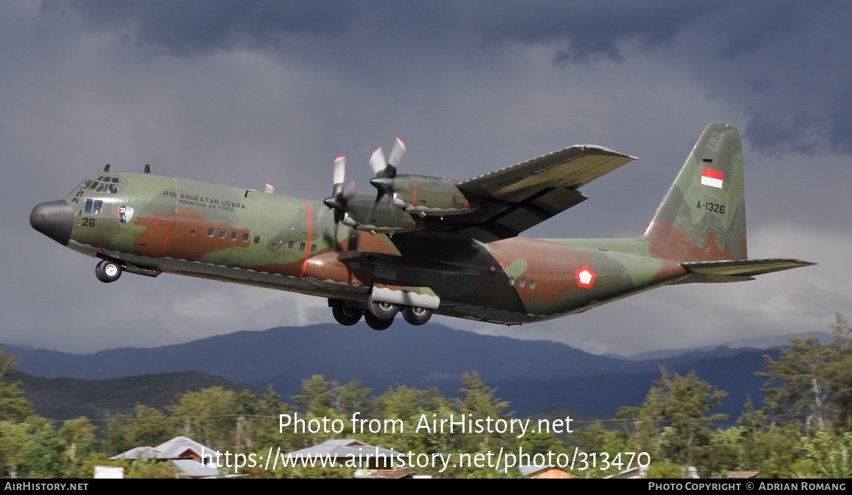 Aircraft Photo of A-1326 | Lockheed L-100-30(P) Hercules (382G) | Indonesia - Air Force | AirHistory.net #313470