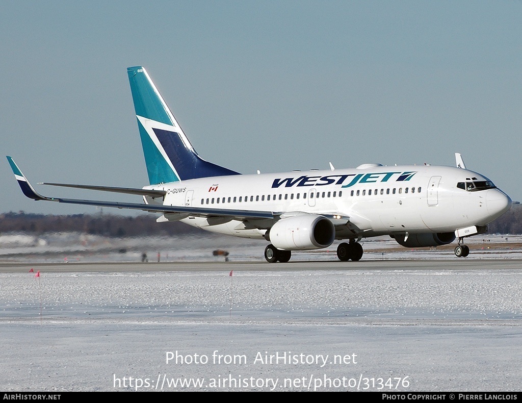 Aircraft Photo of C-GUWS | Boeing 737-76N | WestJet | AirHistory.net #313476