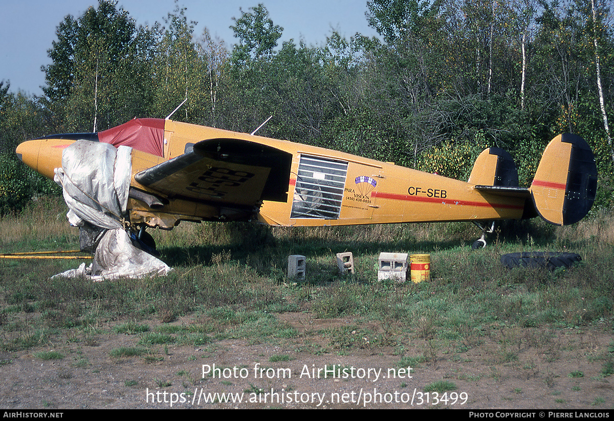 Aircraft Photo of CF-SEB | Beech D18S | Para Vision | AirHistory.net #313499