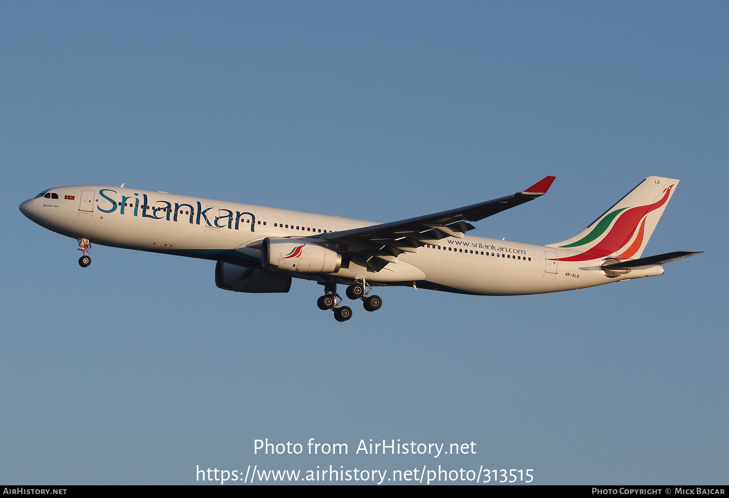 Aircraft Photo of 4R-ALQ | Airbus A330-343 | SriLankan Airlines | AirHistory.net #313515