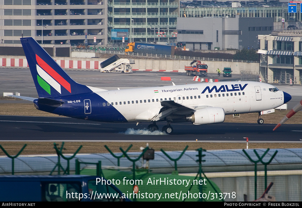 Aircraft Photo of HA-LOS | Boeing 737-7Q8 | Malév - Hungarian Airlines | AirHistory.net #313718