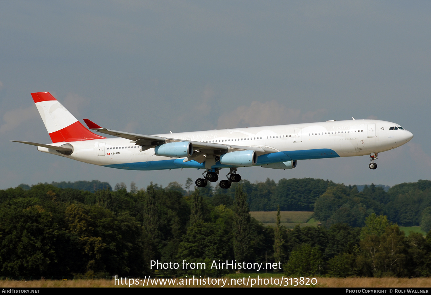 Aircraft Photo of HB-JML | Airbus A340-313X | Swiss International Air Lines | Austrian Airlines | AirHistory.net #313820