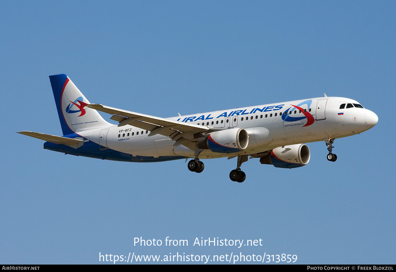 Aircraft Photo of VP-BFZ | Airbus A320-214 | Ural Airlines | AirHistory.net #313859