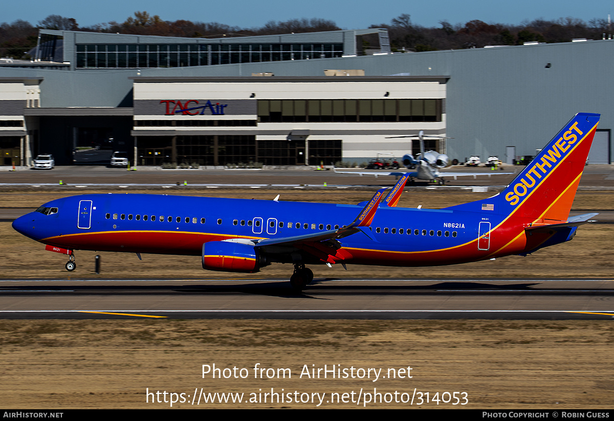 Aircraft Photo of N8621A | Boeing 737-8H4 | Southwest Airlines | AirHistory.net #314053