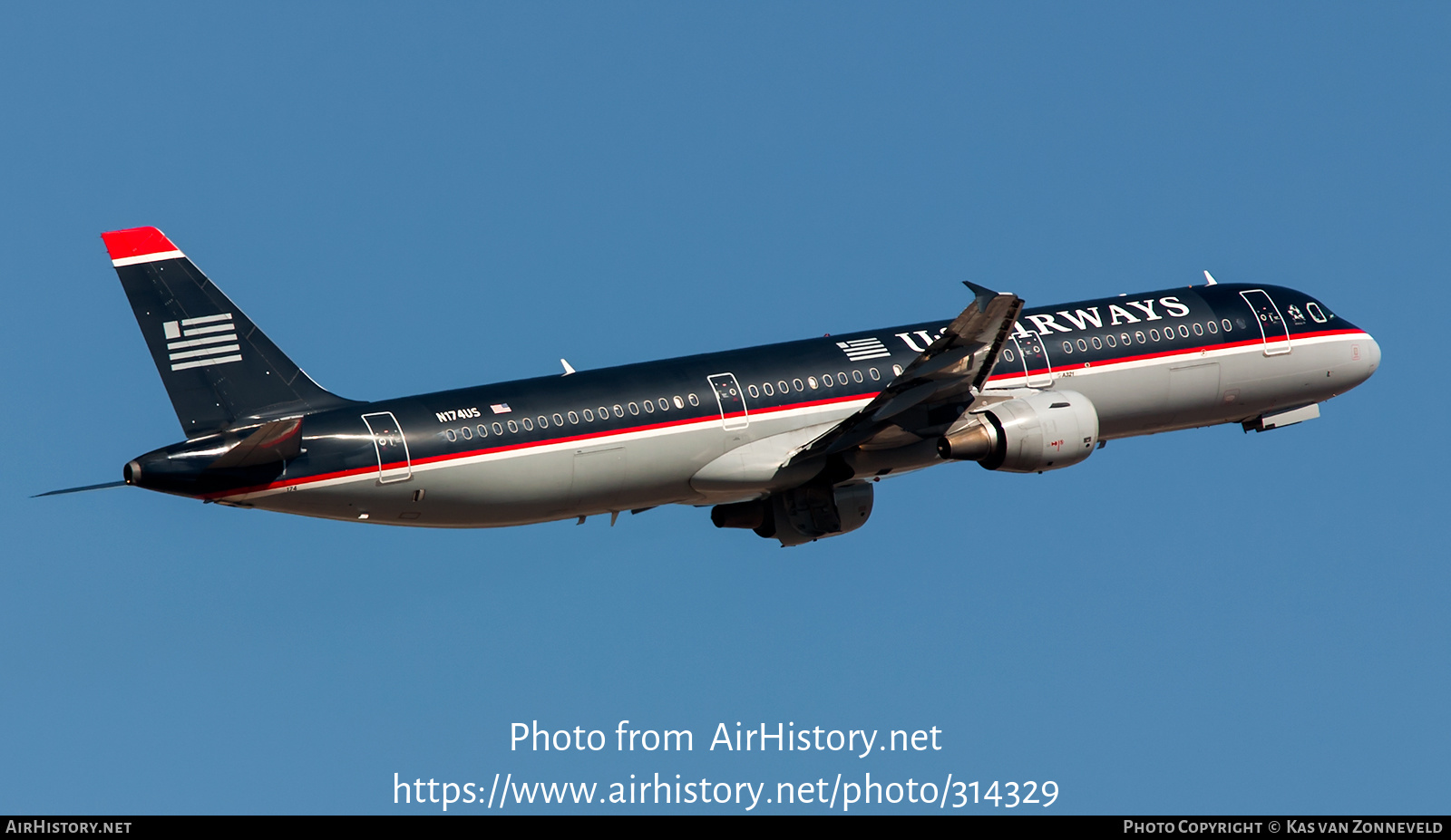 Aircraft Photo of N174US | Airbus A321-211 | US Airways | AirHistory.net #314329