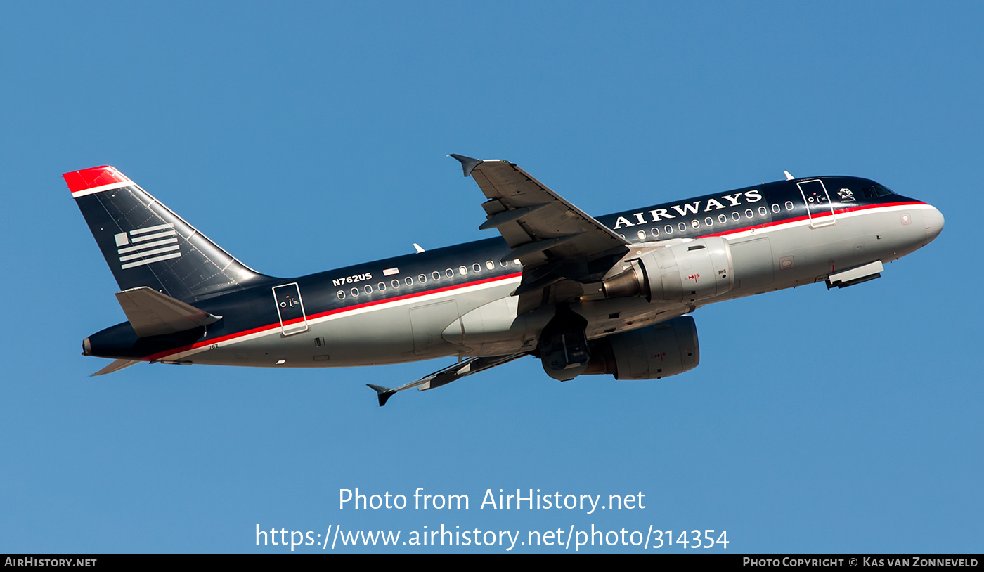 Aircraft Photo of N762US | Airbus A319-112 | US Airways | AirHistory.net #314354