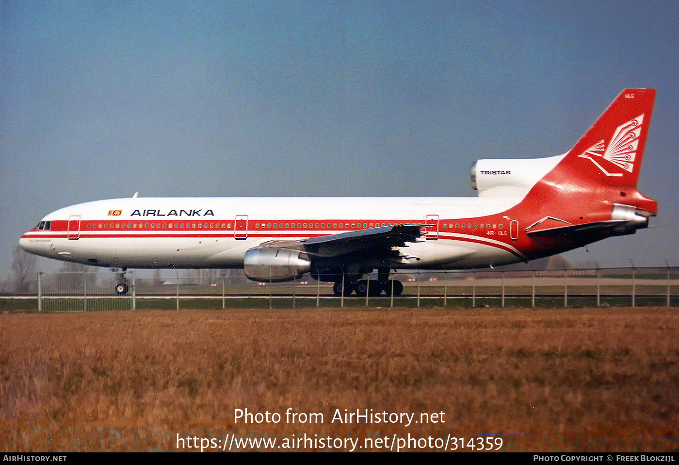 Aircraft Photo of 4R-ULC | Lockheed L-1011-385-1-15 TriStar 100 | AirLanka | AirHistory.net #314359