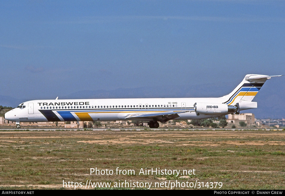 Aircraft Photo of SE-DHD | McDonnell Douglas MD-83 (DC-9-83) | Transwede Airways | AirHistory.net #314379