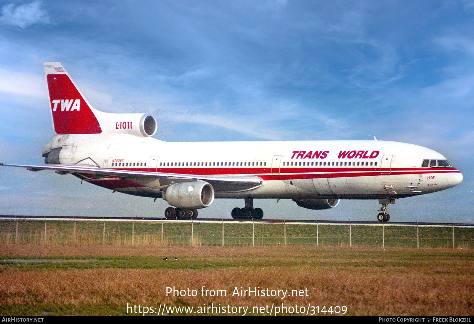 Aircraft Photo of N7035T | Lockheed L-1011-385-1-14 TriStar 100 | Trans World Airlines - TWA | AirHistory.net #314409