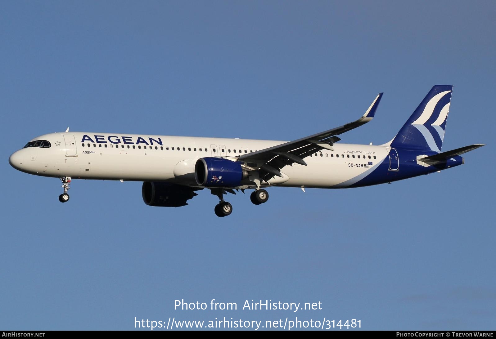 Aircraft Photo of SX-NAB | Airbus A321-271NX | Aegean Airlines | AirHistory.net #314481