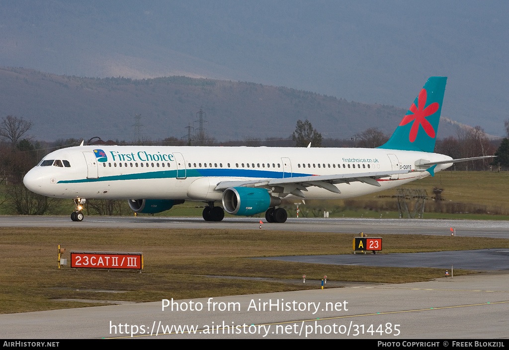 Aircraft Photo of G-OOPE | Airbus A321-211 | First Choice Airways | AirHistory.net #314485