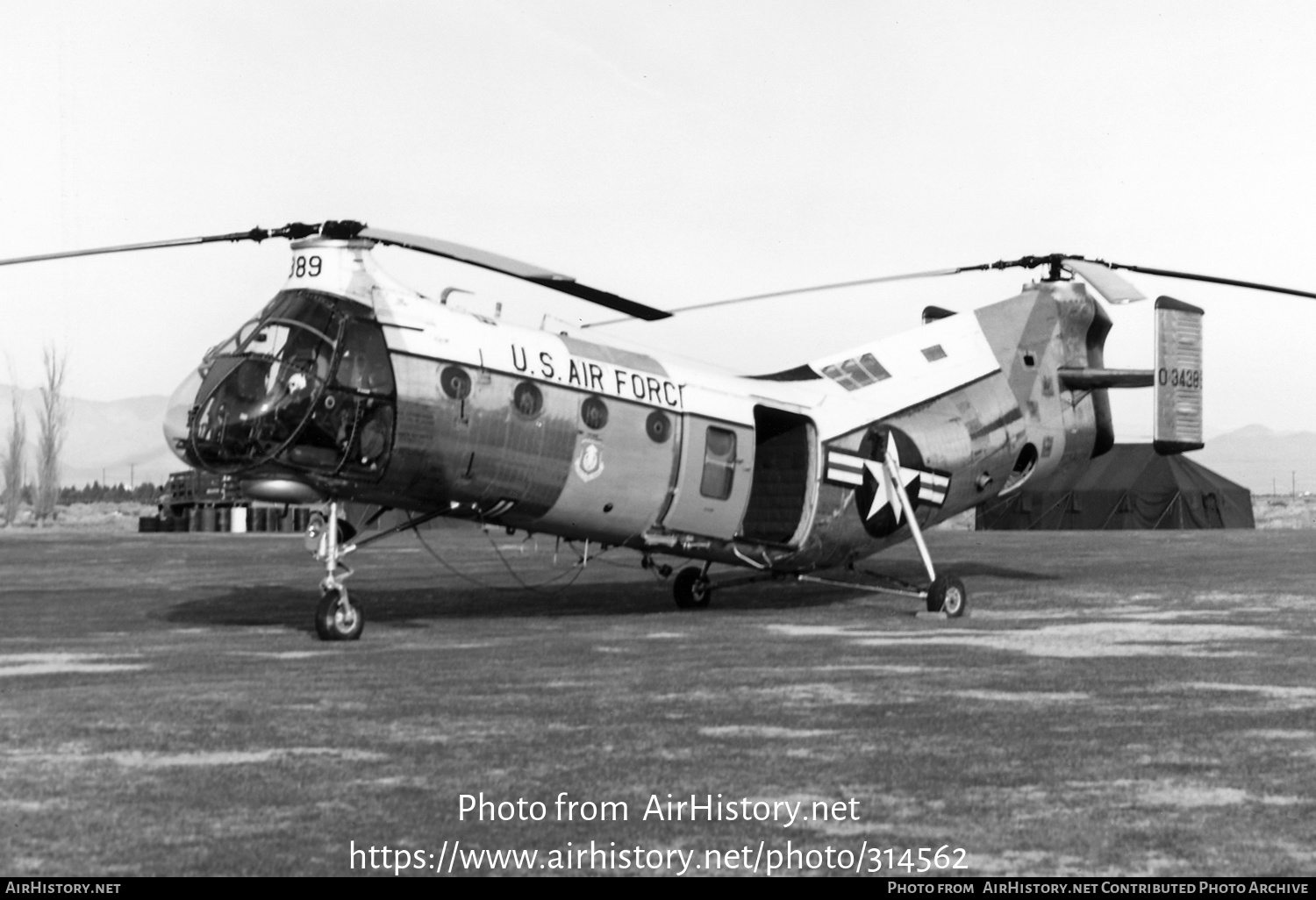 Aircraft Photo of 53-4389 | Piasecki CH-21B Workhorse | USA - Air Force ...