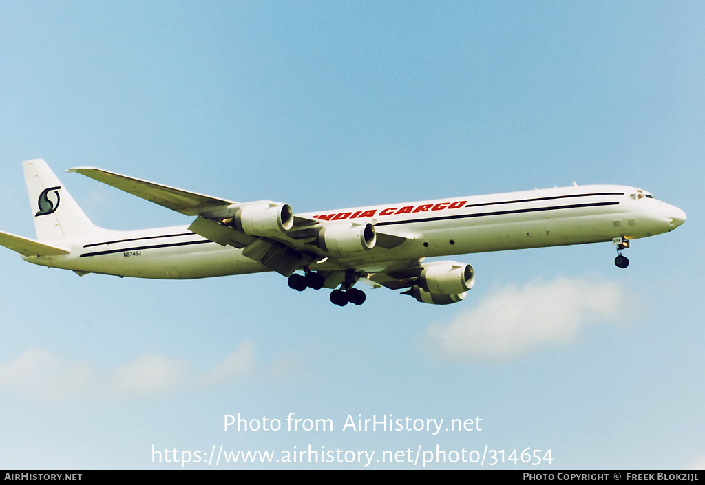 Aircraft Photo of N874SJ | McDonnell Douglas DC-8-73(F) | Air India Cargo | AirHistory.net #314654