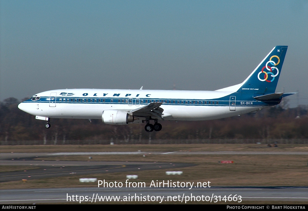 Aircraft Photo of SX-BKN | Boeing 737-4Q8 | Olympic | AirHistory.net #314663