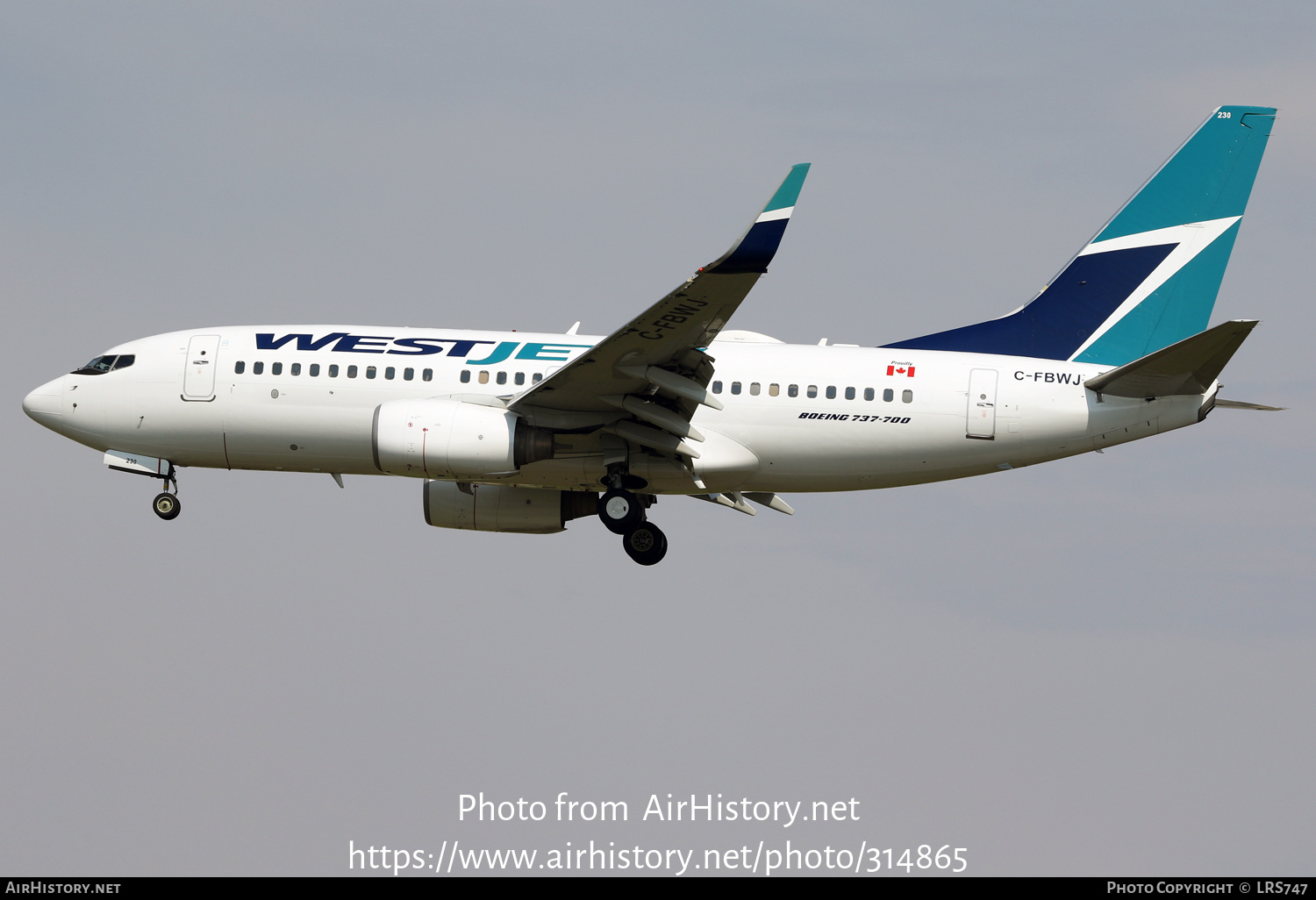 Aircraft Photo of C-FBWJ | Boeing 737-7CT | WestJet | AirHistory.net #314865