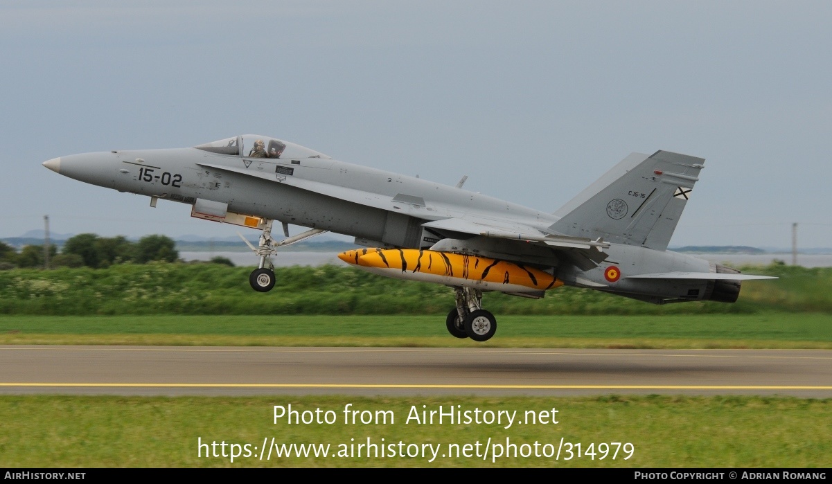 Aircraft Photo of C15-15 | McDonnell Douglas EF-18M Hornet | Spain - Air Force | AirHistory.net #314979