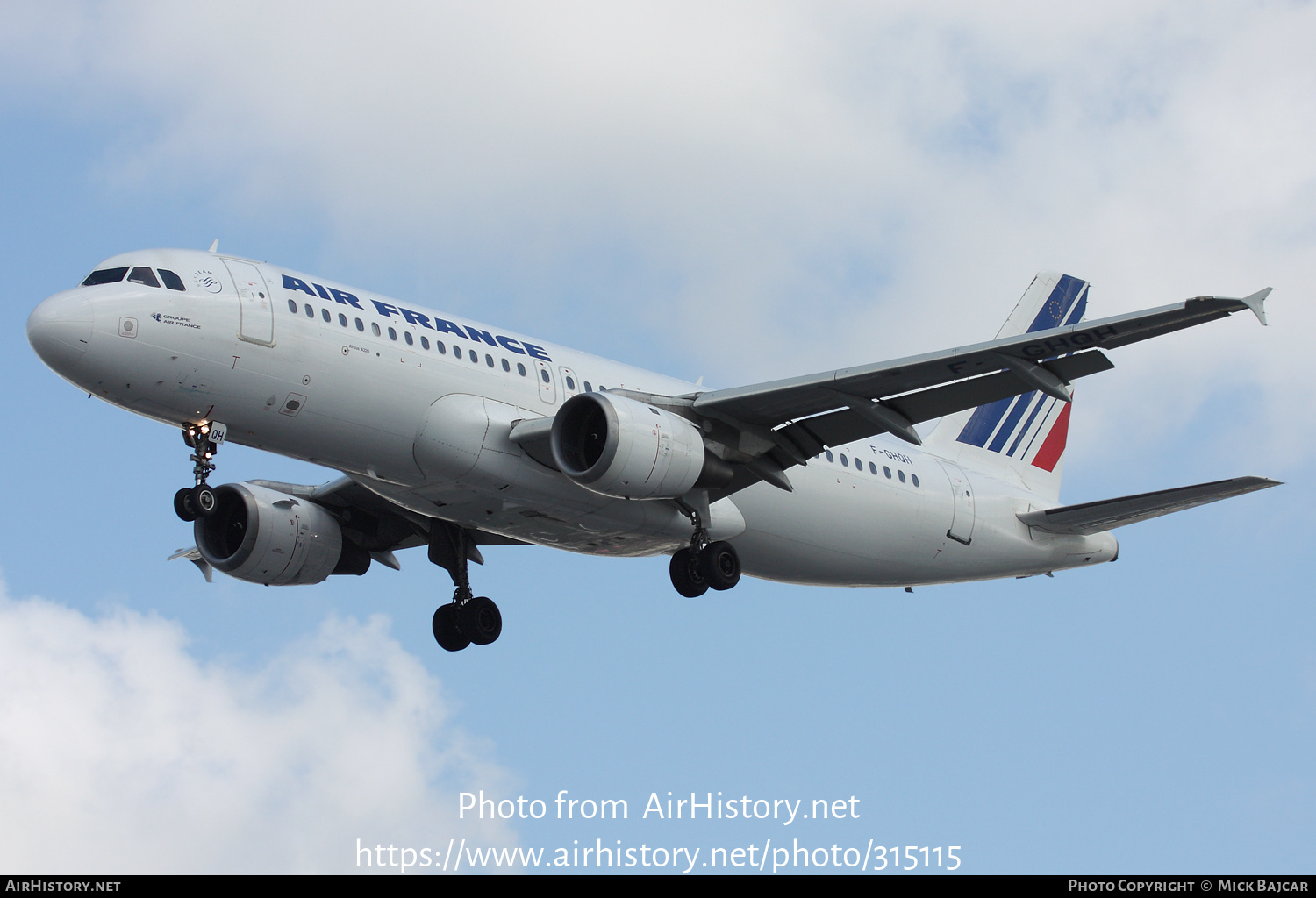 Aircraft Photo of F-GHQH | Airbus A320-211 | Air France | AirHistory.net #315115