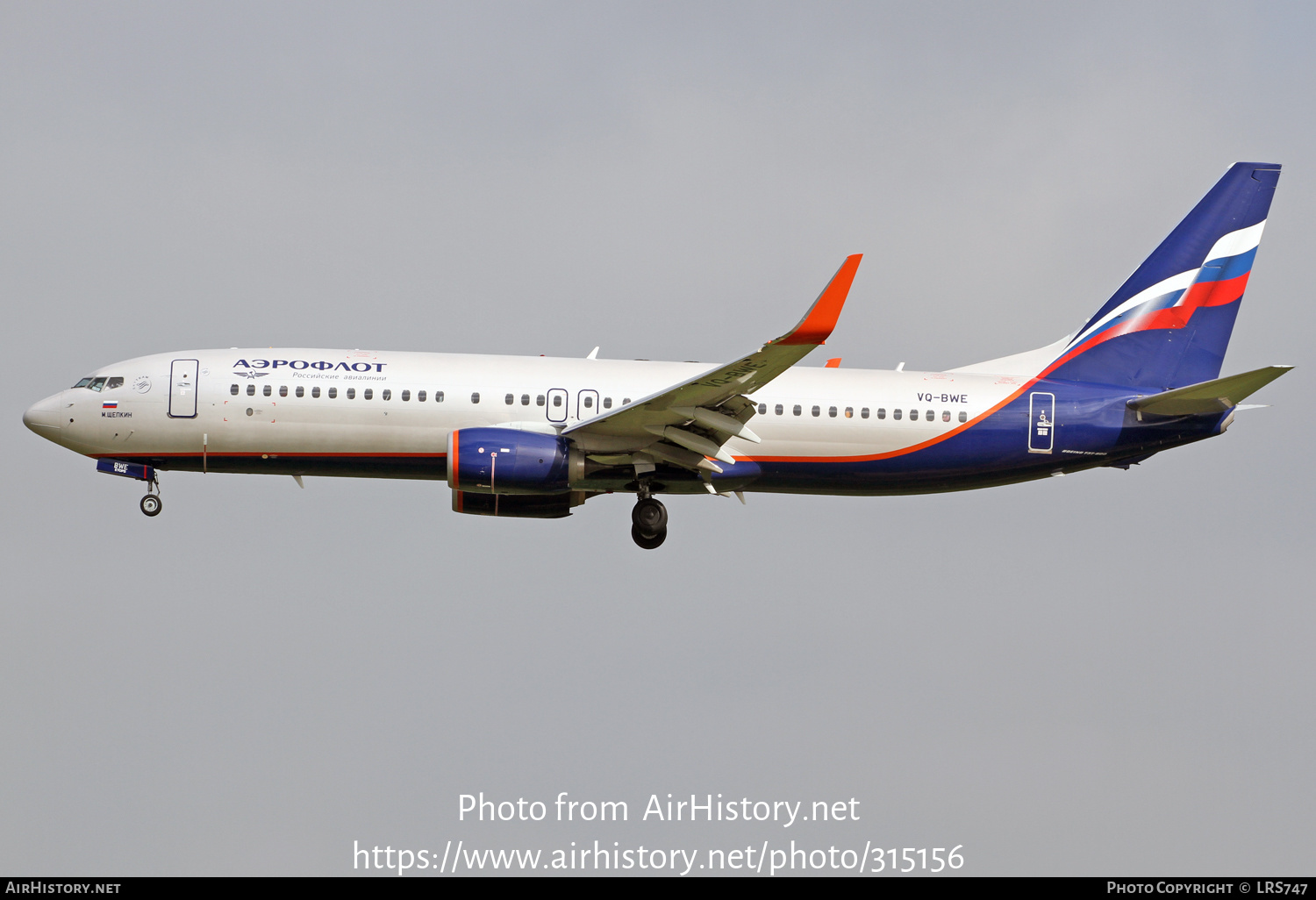 Aircraft Photo of VQ-BWE | Boeing 737-8LJ | Aeroflot - Russian Airlines | AirHistory.net #315156