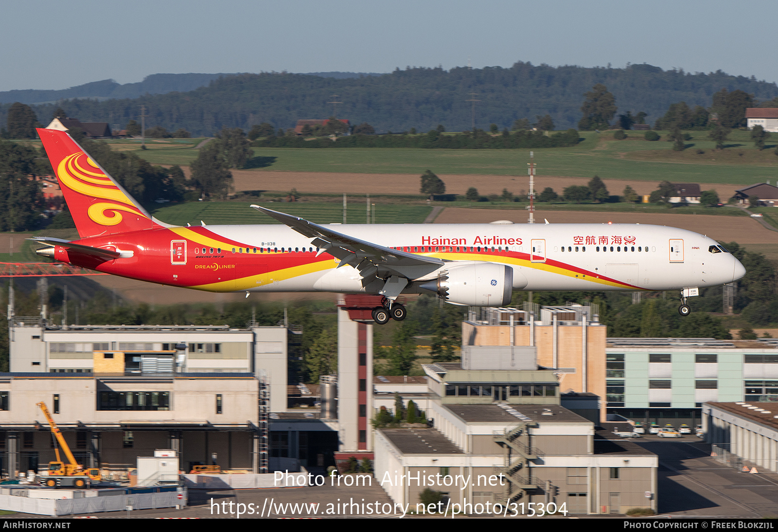 Aircraft Photo of B-1138 | Boeing 787-9 Dreamliner | Hainan Airlines | AirHistory.net #315304