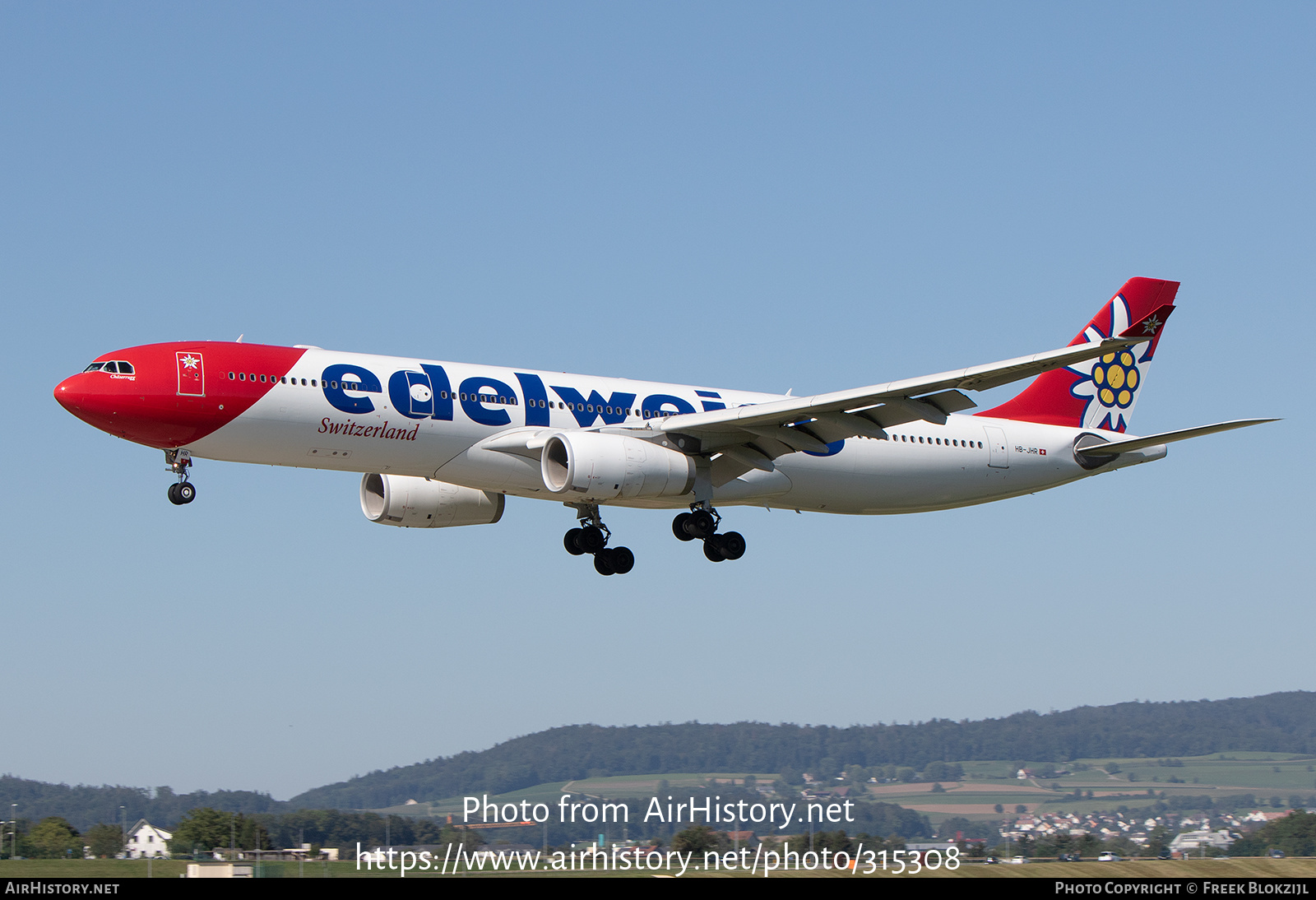 Aircraft Photo of HB-JHR | Airbus A330-343 | Edelweiss Air | AirHistory.net #315308