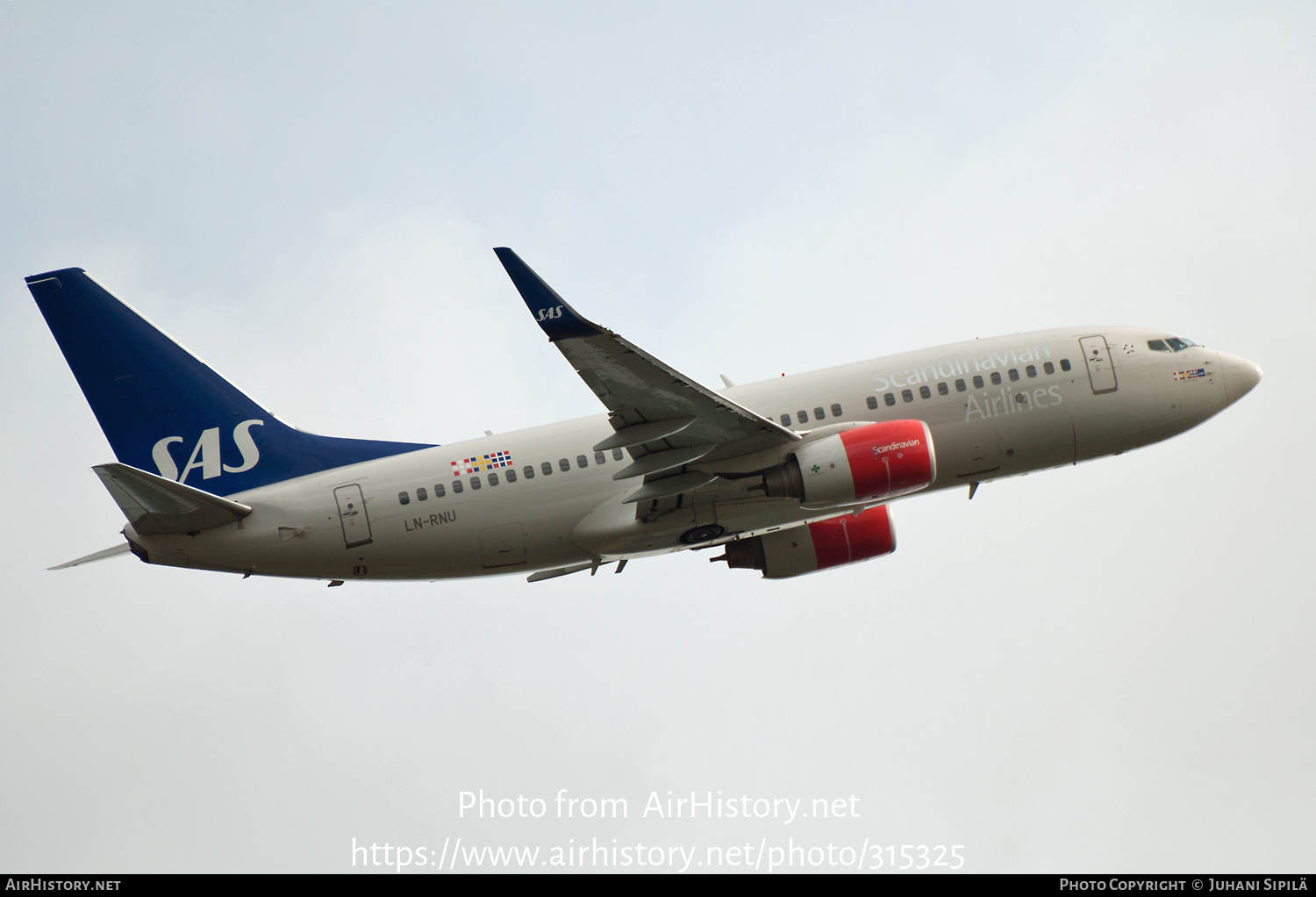 Aircraft Photo of LN-RNU | Boeing 737-783 | Scandinavian Airlines - SAS | AirHistory.net #315325