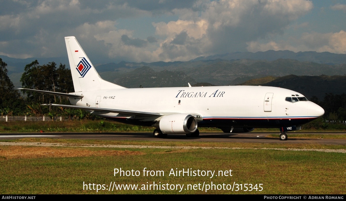 Aircraft Photo of PK-YRZ | Boeing 737-347 | Trigana Air | AirHistory.net #315345