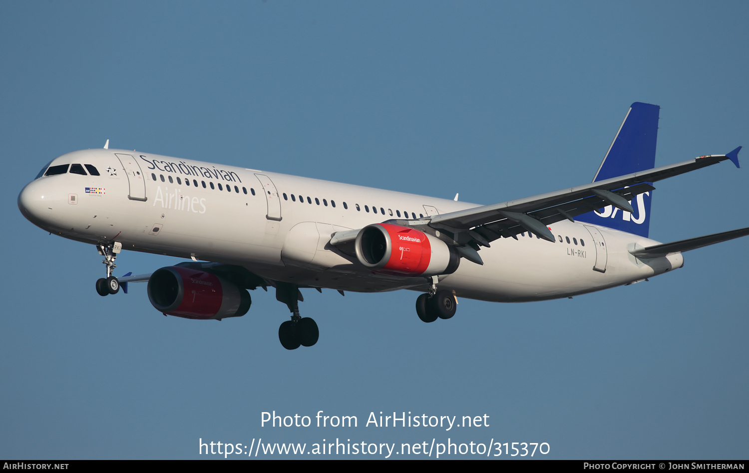 Aircraft Photo of LN-RKI | Airbus A321-232 | Scandinavian Airlines - SAS | AirHistory.net #315370