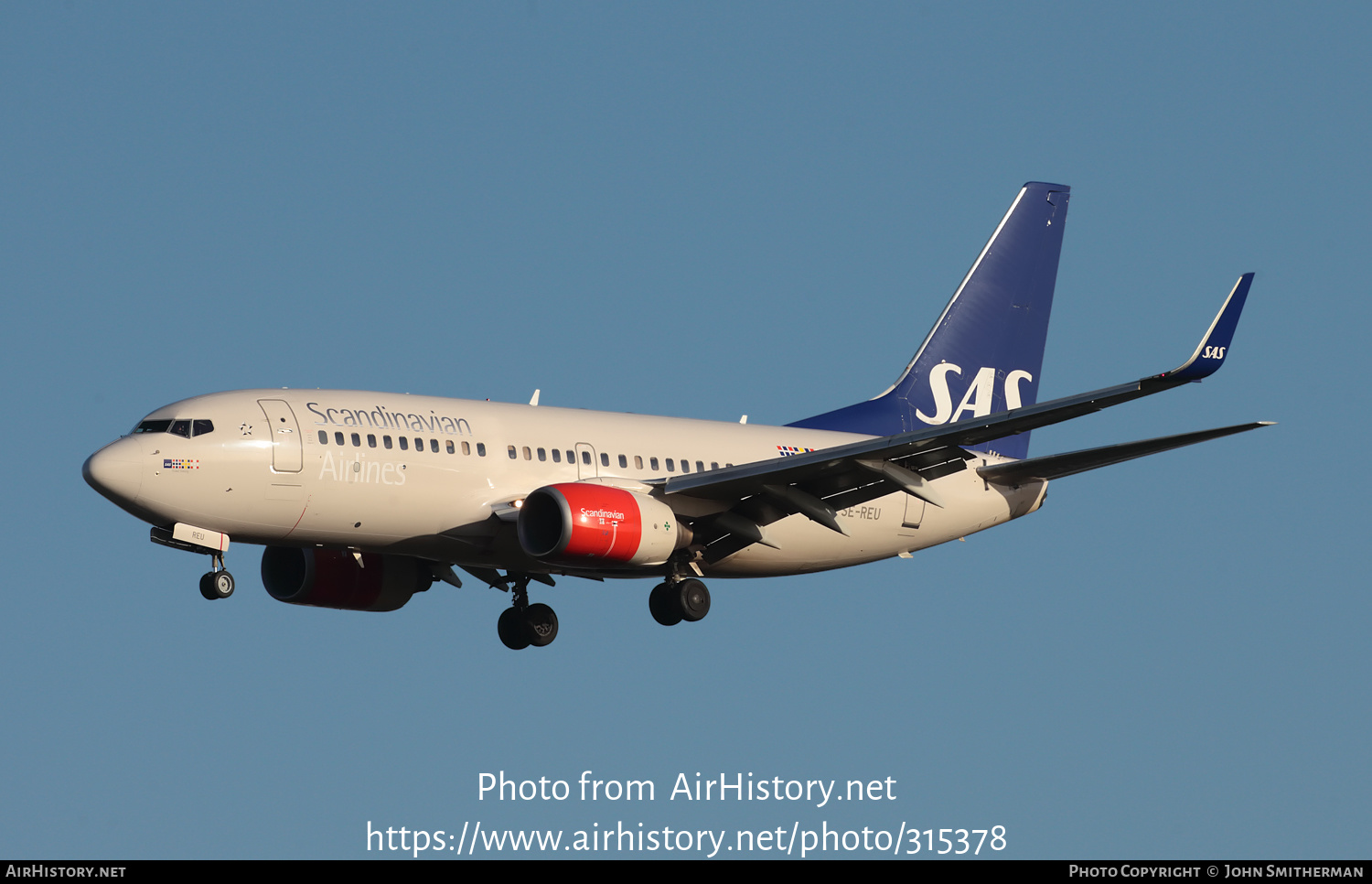 Aircraft Photo of SE-REU | Boeing 737-76N | Scandinavian Airlines - SAS | AirHistory.net #315378