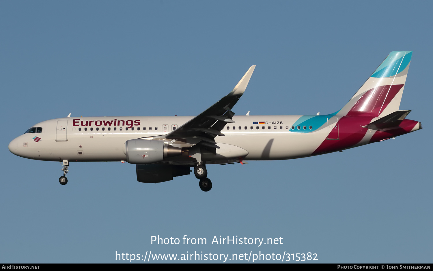 Aircraft Photo of D-AIZS | Airbus A320-214 | Eurowings | AirHistory.net #315382