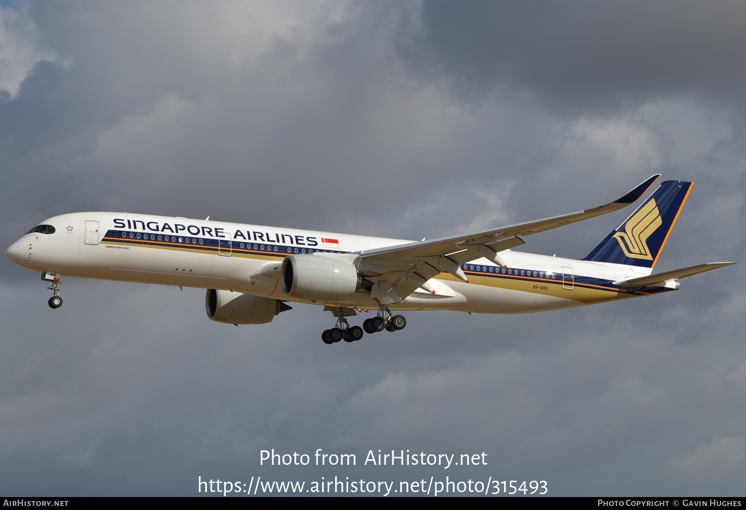 Aircraft Photo of 9V-SHS | Airbus A350-941 | Singapore Airlines | AirHistory.net #315493