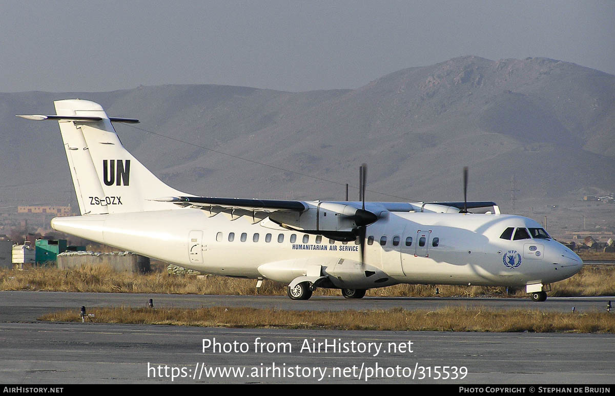 Aircraft Photo of ZS-OZX | ATR ATR-42-320 | United Nations Humanitarian Air Service | AirHistory.net #315539
