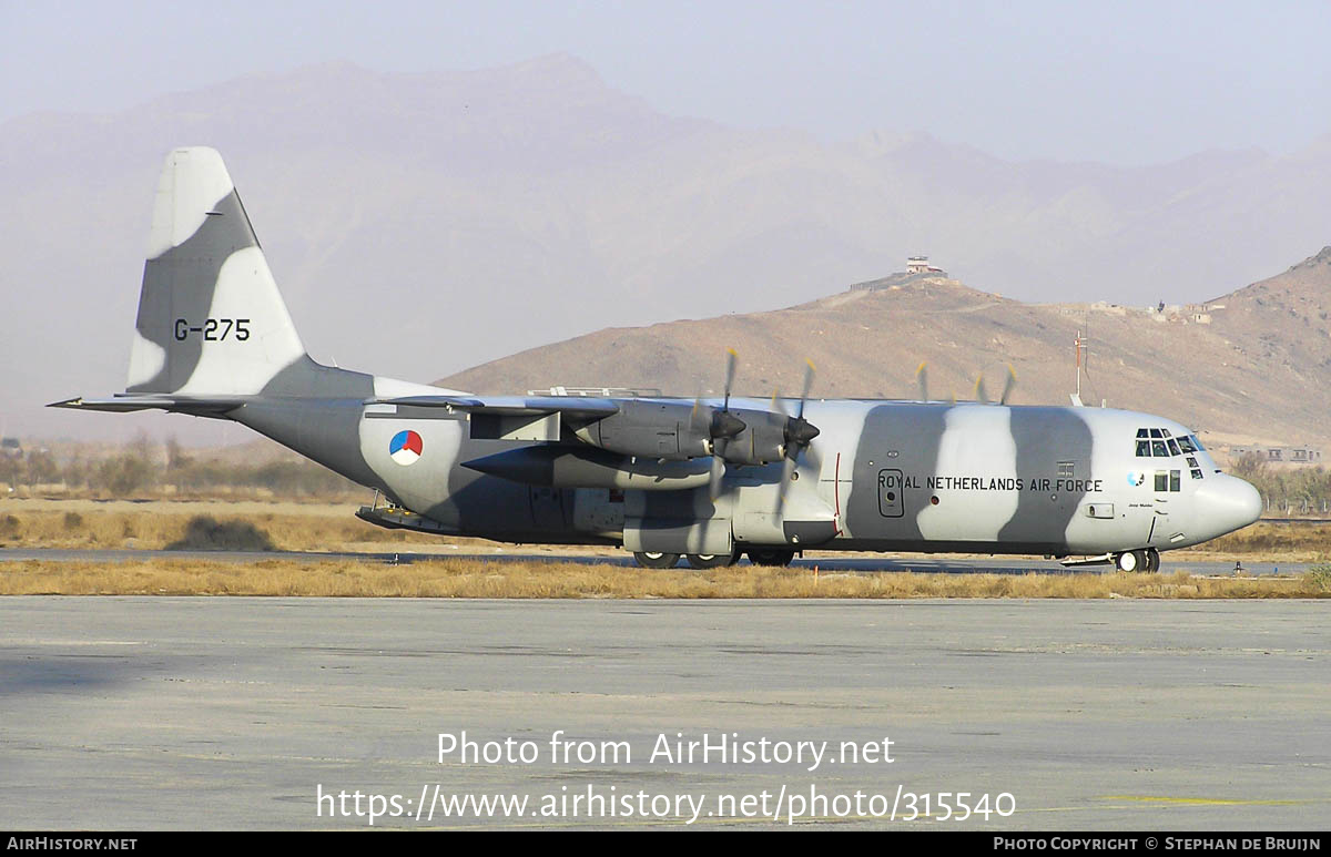 Aircraft Photo of G-275 | Lockheed C-130H-30 Hercules (L-382) | Netherlands - Air Force | AirHistory.net #315540