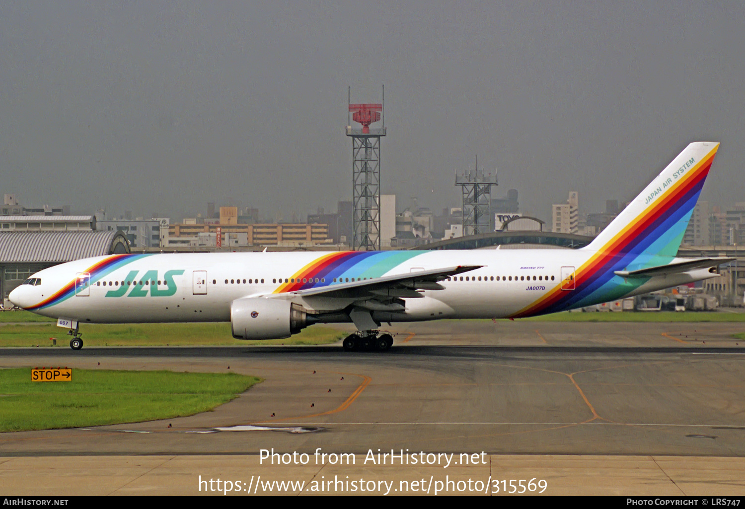 Aircraft Photo of JA007D | Boeing 777-289 | Japan Air System - JAS | AirHistory.net #315569