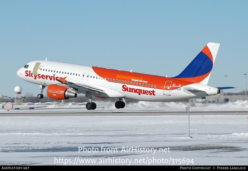 Aircraft Photo of C-FOJZ | Airbus A320-214 | Skyservice Airlines | AirHistory.net #315694